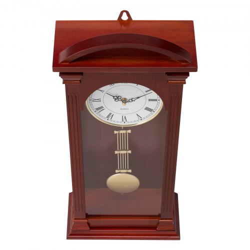 Grandfather Clock 26.7 in Classic Vintage Pendulum Clock Pine Wood MDF