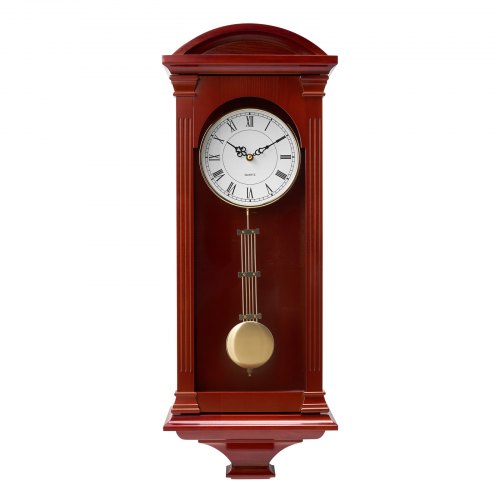 Grandfather Clock 26.7 in Classic Vintage Pendulum Clock Pine Wood MDF
