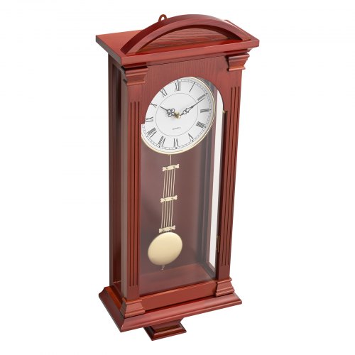 Grandfather Clock 26.7 in Classic Vintage Pendulum Clock Pine Wood MDF
