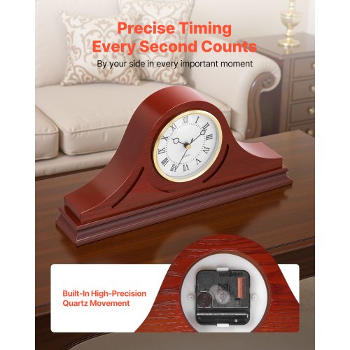 Grandfather Clock 6.4 in Classic Vintage Grandfather Clock MDF Mantel