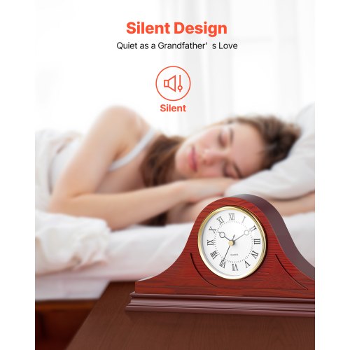 Grandfather Clock 6.4 in Classic Vintage Grandfather Clock MDF Mantel