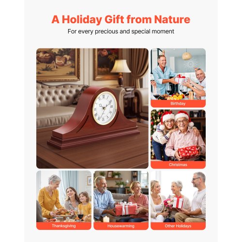 Grandfather Clock 6.4 in Classic Vintage Grandfather Clock MDF Mantel