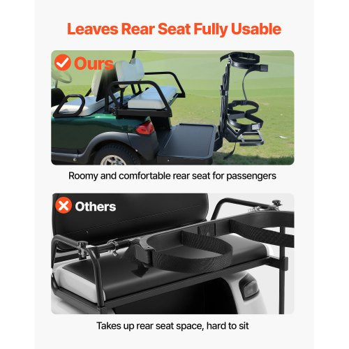 Golf Cart Rear Seat Bag Holder 271 x 156 x 29.7 inch Compatible with Most Golf