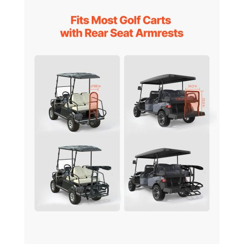 Golf Cart Rear Seat Bag Holder 278 x 161 x 30.9 inch Compatible with Most Golf