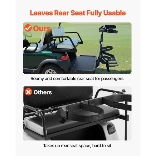 Golf Cart Rear Seat Bag Holder 278 x 161 x 30.9 inch Compatible with Most Golf