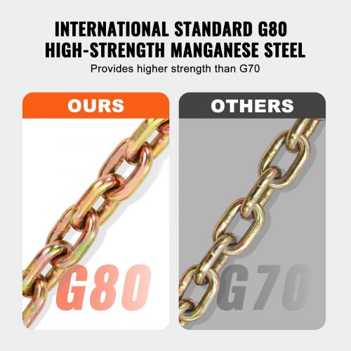 G80 Transport Binder Chain 516 x 142 Tow Chain with Clevis Grab Hooks