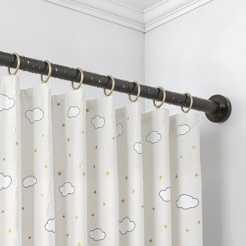 Shower Curtain Rod 2876 Inches 1 Inch Diameter Adjustable Spring Tension 2