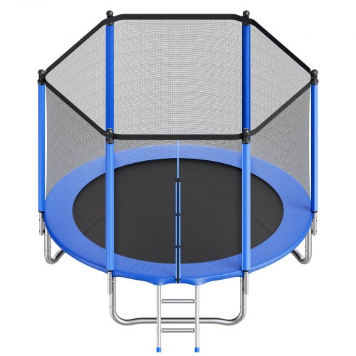 Outdoor Trampoline 8Ft Round Recreational With Enclosure Net Astm Approved
