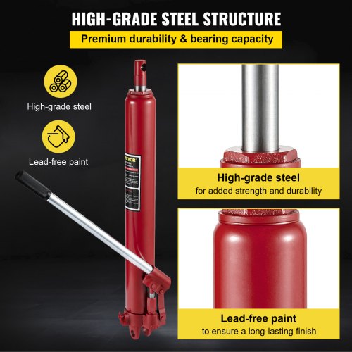 Hydraulic Long Ram Jack 12 Tons26455 lbs Capacity with Single Piston Pump