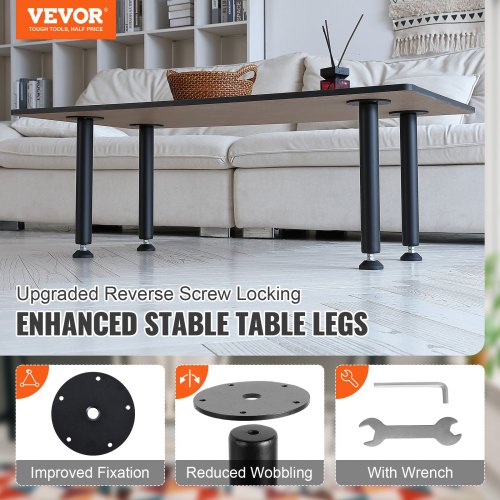 16 Inch Adjustable Desk Legs Reinforced Steel Office Table Furniture legs