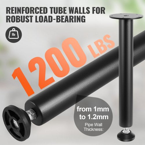 16 Inch Adjustable Desk Legs Reinforced Steel Office Table Furniture legs