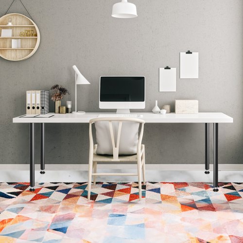 30 Solid Steel Adjustable Desk Legs Office Table Furniture Set of 4 Black –