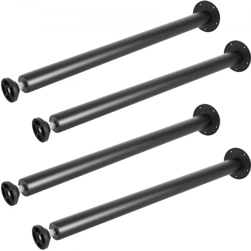 30 Solid Steel Adjustable Desk Legs Office Table Furniture Set of 4 Black –