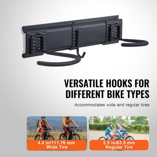 Bike Storage Rack 6 Bike Racks and 3 Helmets Hooks Wall Mount Bike Storage