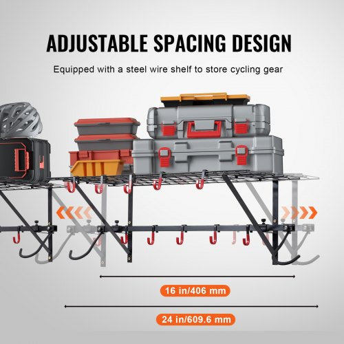 Bike Storage Rack 4 Bike Racks Wall Mount Bike Storage Hanger with 2