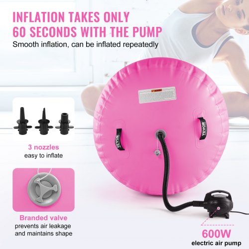 Inflatable Gymnastics Air Mat Set 2 PCS Tumbling Mat Tumble Track with Electric