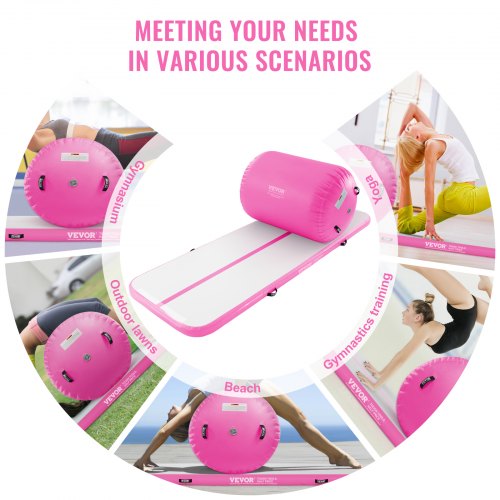 Inflatable Gymnastics Air Mat Set 2 PCS Tumbling Mat Tumble Track with Electric