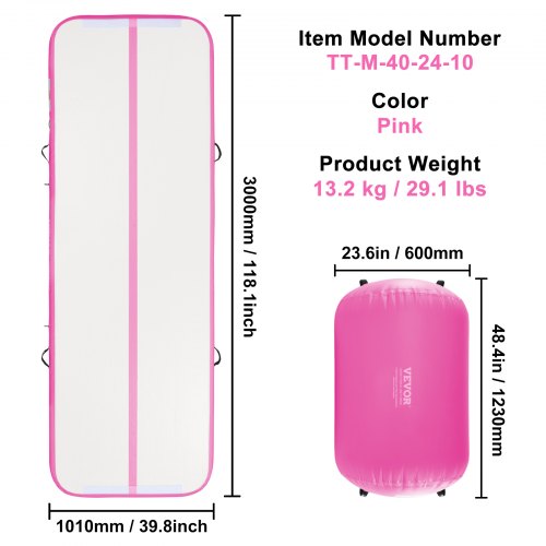 Inflatable Gymnastics Air Mat Set 2 PCS Tumbling Mat Tumble Track with Electric