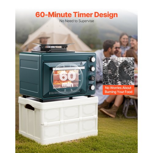 Outdoor Oven 2in1 Portable Gas Camping Stove Oven Combo Adjustable Fire