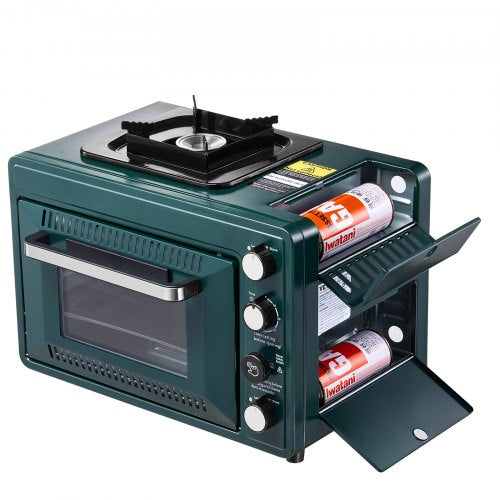 Outdoor Oven 2in1 Portable Gas Camping Stove Oven Combo Adjustable Fire