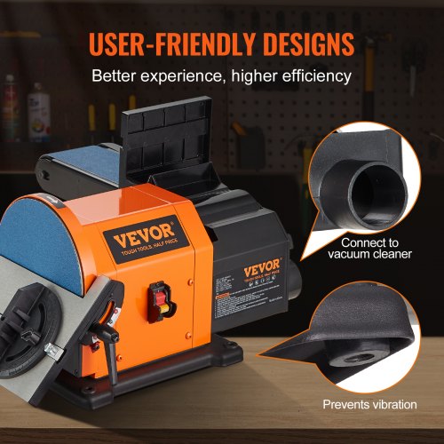 Professional Belt Sander 6 Disc Sander and 4 x 36 in Belt Sander with 5A
