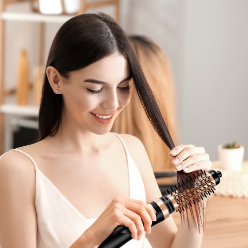 Rotating Hair Dryer Brush Hot Air Styling Brush with 15 and 2 Head – 38MM