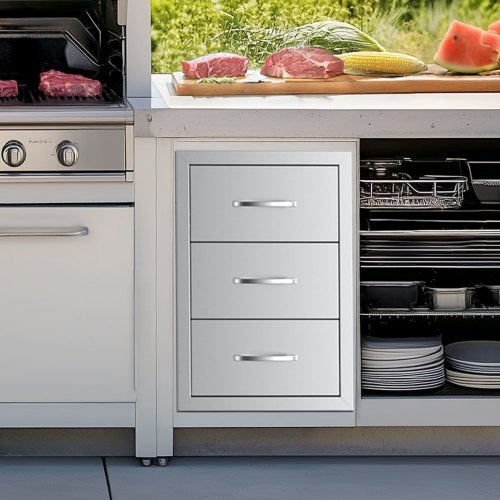 Outdoor Kitchen Drawers 185W x 225H x 225D Triple Access Drawers