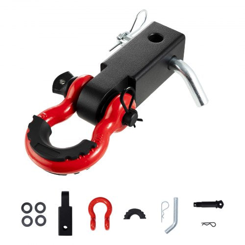 2 Trailer Shackle Hitch Receiver DRing Recovery for Truck Jeep 44100 lbs