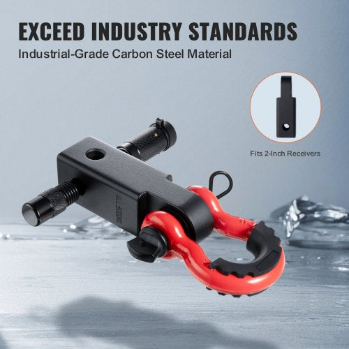 Shackle Hitch Receiver Fits 2 Receivers 66000 lbs Breaking Strength D