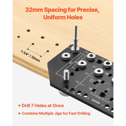 Shelf Pin Jig and Hinge Jig TwoinOne Aluminum Alloy Cabinet Hardware Hole