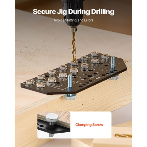 Shelf Pin Jig and Hinge Jig TwoinOne Aluminum Alloy Cabinet Hardware Hole