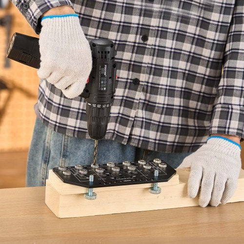 Shelf Pin Jig and Hinge Jig TwoinOne Aluminum Alloy Cabinet Hardware Hole