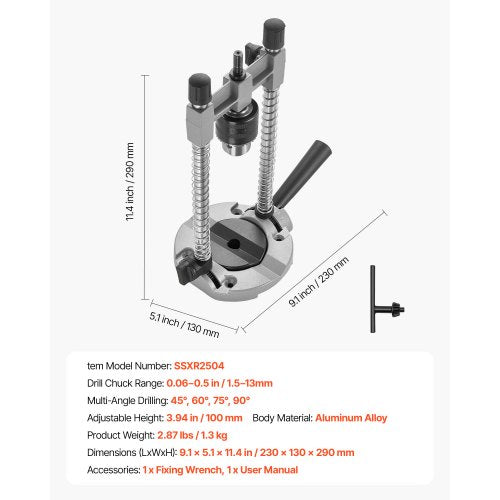 Drill Guide MultiAngle Press Portable Precision Drilling Guide Jig