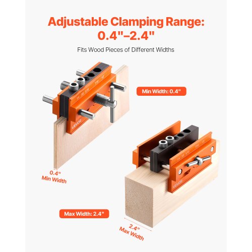 Doweling Jig Kit Self Centering Dowel Drill For Straight Holes Aluminum Alloy