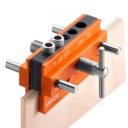 Doweling Jig Kit Self Centering Dowel Drill For Straight Holes Aluminum Alloy