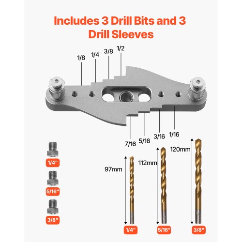 Doweling Jig Kit Self Centering Dowel Drill Jig for Straight Holes with Drill