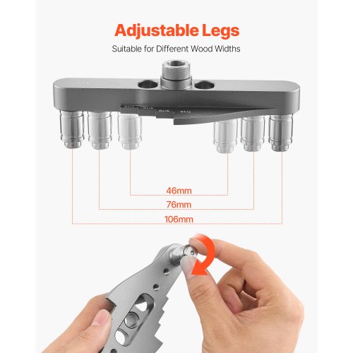 Doweling Jig Kit Self Centering Dowel Drill Jig for Straight Holes with Drill