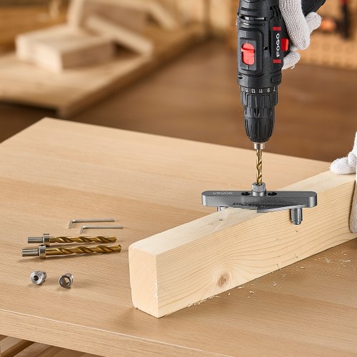Doweling Jig Kit Self Centering Dowel Drill Jig for Straight Holes with Drill