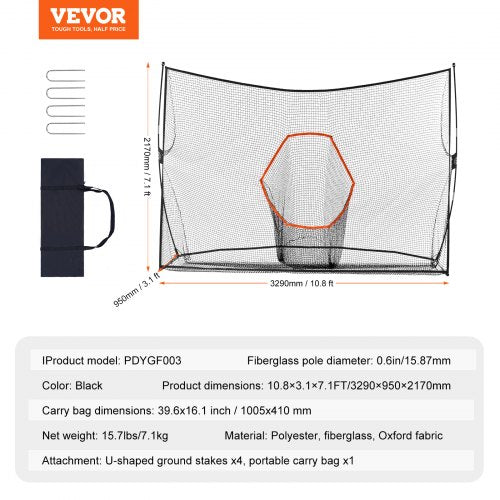 Golf Practice Hitting Net Huge 108x7ft Golf Net Personal Driving Range