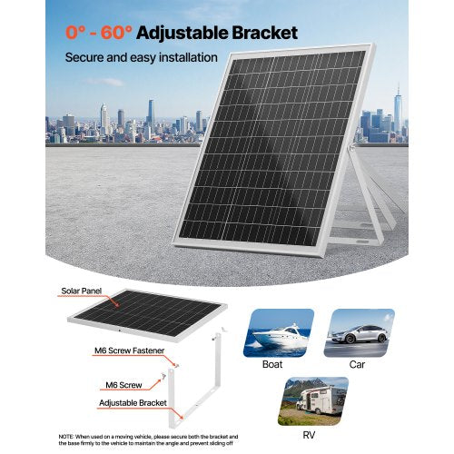25W 12V Solar Panel Battery Charger Solar Battery Trickle Charger