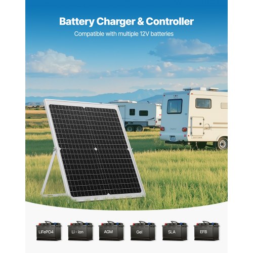 30W 12V Solar Panel Battery Charger Solar Battery Trickle Charger