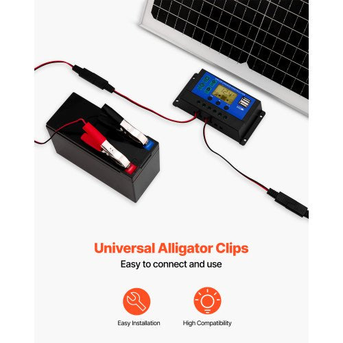 30W 12V Solar Panel Battery Charger Solar Battery Trickle Charger