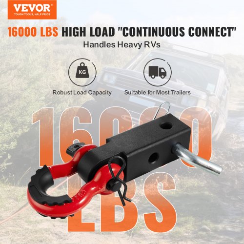 Shackle Hitch Receiver 2 66000 lbs Breaking Strength D Ring Shackle