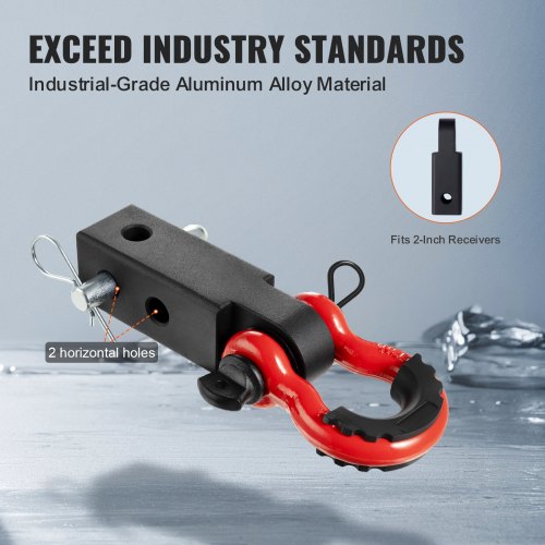 Shackle Hitch Receiver 2 66000 lbs Breaking Strength D Ring Shackle