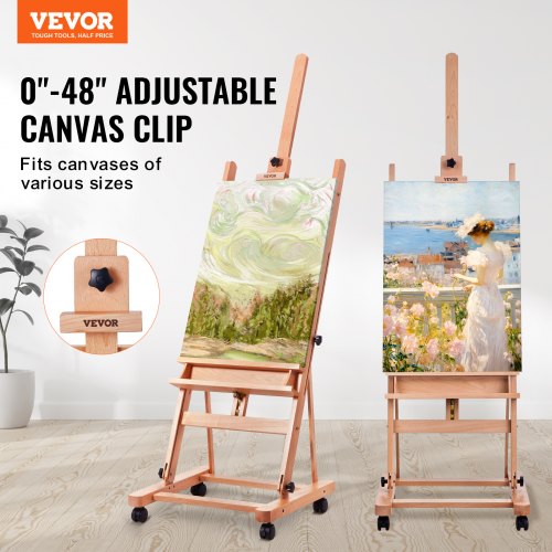 Studio HFrame Easel Holds Canvas Art up to 48 Beechwood Artists Easel