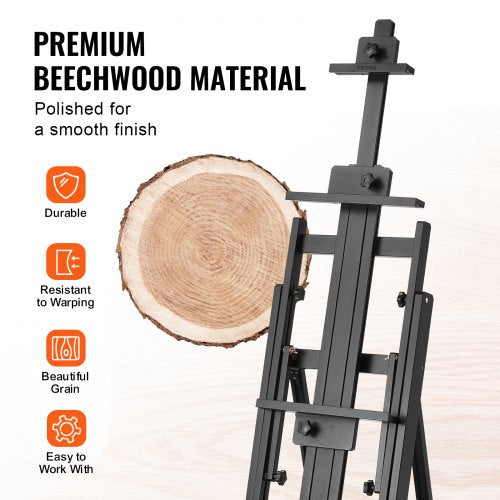 Studio HFrame Easel Holds Canvas Art up to 77 Beechwood Artists Easel