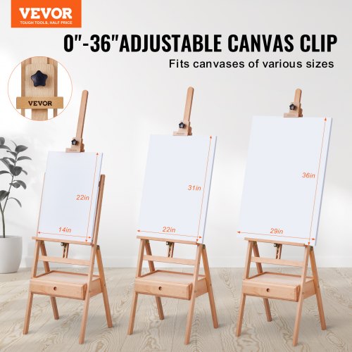 Studio HFrame Easel Holds Canvas Art up to 36 Beechwood Artists Easel