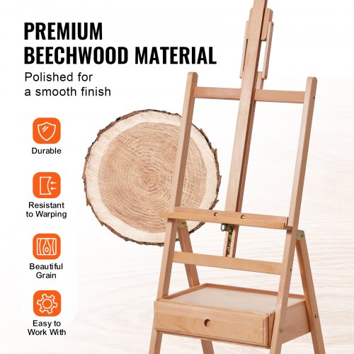 Studio HFrame Easel Holds Canvas Art up to 36 Beechwood Artists Easel