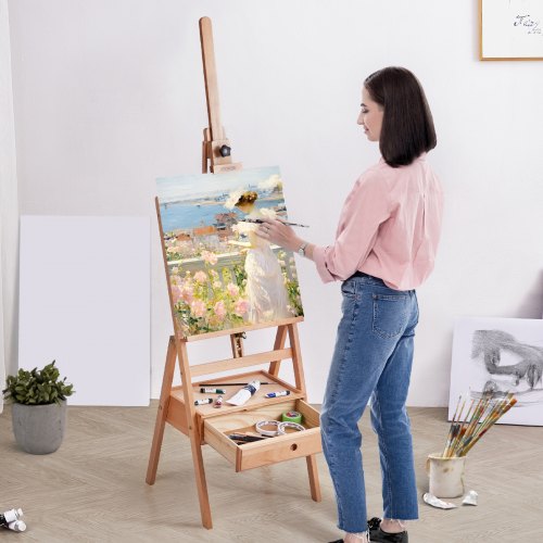 Studio HFrame Easel Holds Canvas Art up to 36 Beechwood Artists Easel