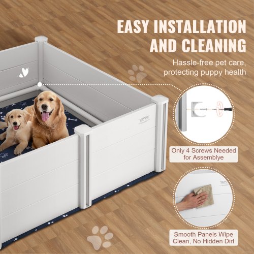 Dog Whelping Box 48 x 48 x 181in Whelping Box for Dogs and Puppies